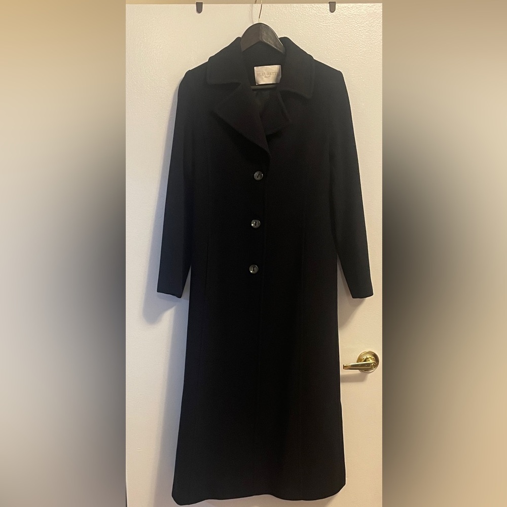 Fleurette long line wool and cashmere coat